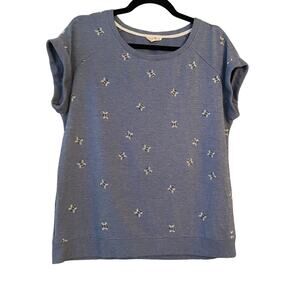 Jane & Delancey Bumblebee Blue Medium Short Sleeve Top Shirt